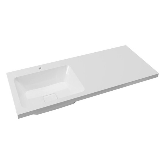 Тумба напольная с раковиной Grossman Вилар 110 см L (раковина Камилла-110) белый глянец фото 3