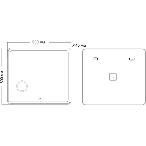 Зеркало Grossman Leo 90 см 169080 фото 4