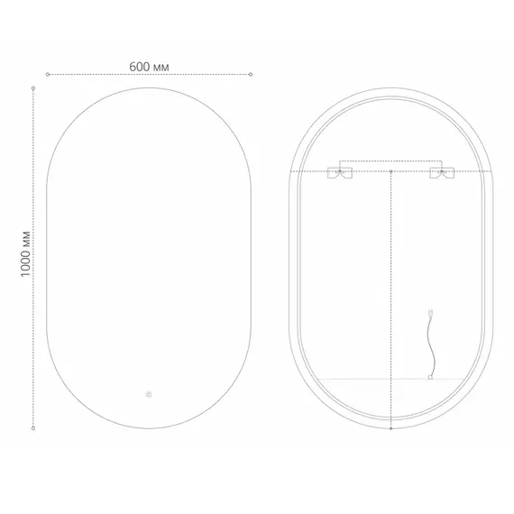 Зеркало Grossman Nero-промо 60 см 24601002, чёрный фото 3