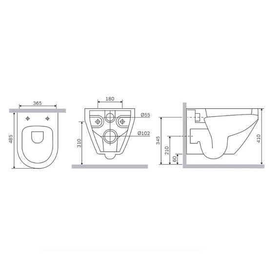 Унитаз подвесной безободковый AM.PM Spirit V2.0 C701900SC с тонкой крышкой микролифт (Система смыва торнадо) фото 12