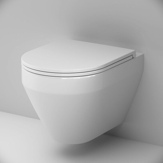 Унитаз подвесной безободковый AM.PM Spirit V2.0 C701900SC с тонкой крышкой микролифт (Система смыва торнадо) фото 3