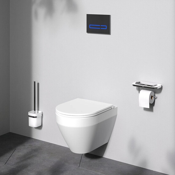 Унитаз подвесной безободковый AM.PM Spirit V2.0 C701900SC с тонкой крышкой микролифт (Система смыва торнадо) фото 10