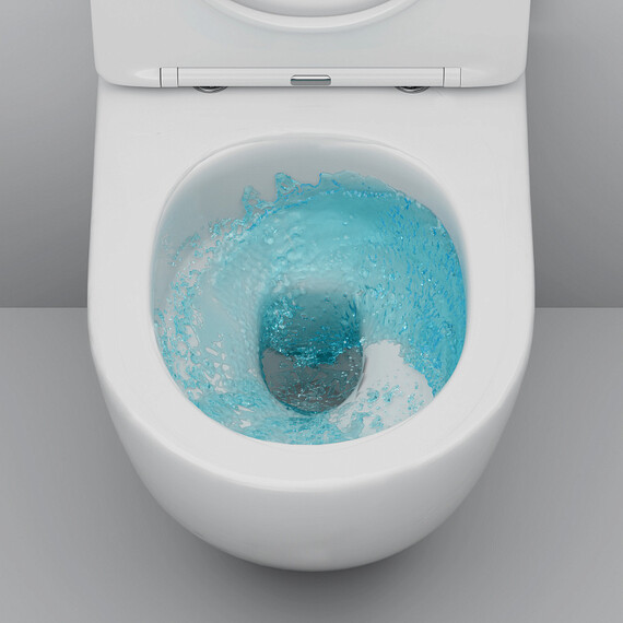 Унитаз подвесной безободковый AM.PM Like C801901SC с тонкой крышкой микролифт (Система смыва торнадо) фото 6