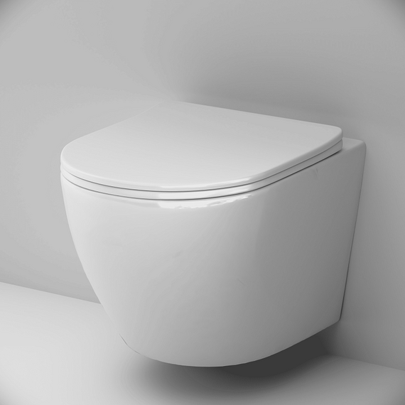 Унитаз подвесной безободковый AM.PM Like C801901SC с тонкой крышкой микролифт (Система смыва торнадо) фото 2