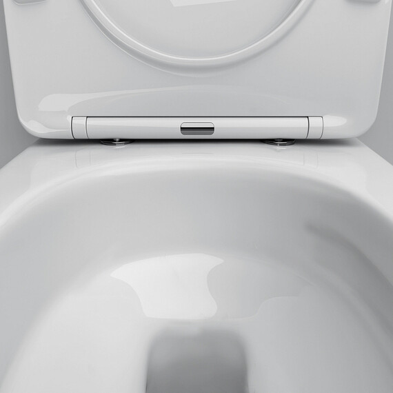 Унитаз подвесной безободковый AM.PM Like C801901SC с тонкой крышкой микролифт (Система смыва торнадо) фото 4