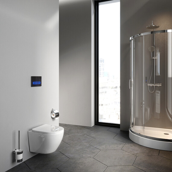 Унитаз подвесной безободковый AM.PM Like C801901SC с тонкой крышкой микролифт (Система смыва торнадо) фото 10