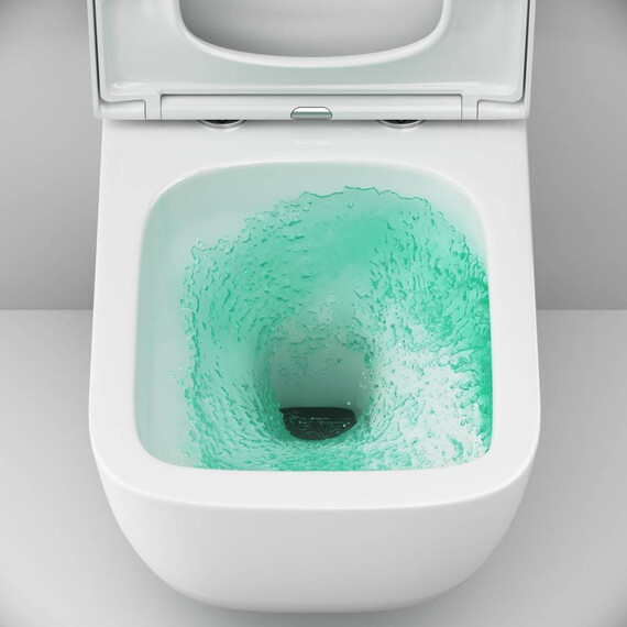 Унитаз подвесной безободковый AM.PM Gem C901901SC с быстросъемным сиденьем микролифт (Система смыва торнадо) фото 9