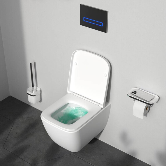 Унитаз подвесной безободковый AM.PM Gem C901901SC с быстросъемным сиденьем микролифт (Система смыва торнадо) фото 8