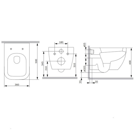 Унитаз подвесной безободковый AM.PM Gem C901901SC с быстросъемным сиденьем микролифт (Система смыва торнадо) фото 13