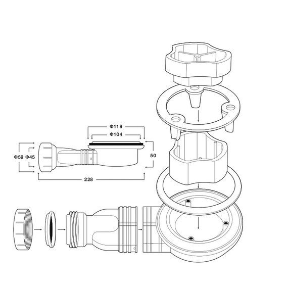 Сифон для для каменного душевого поддона Grossman GR-S91 фото 4