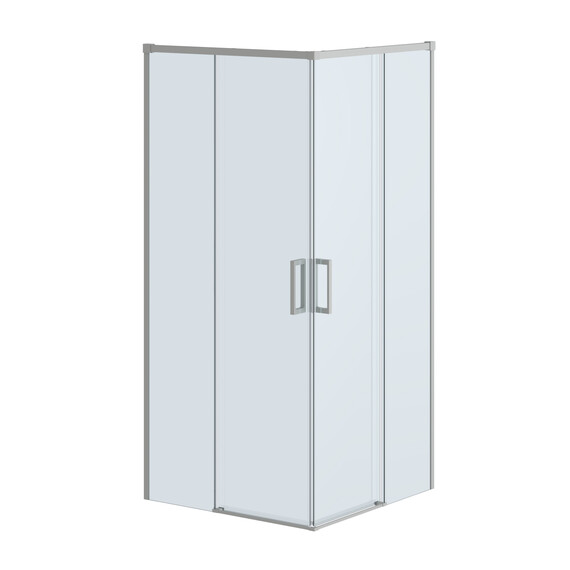 Душевое ограждение Cezares 100x100 см PLANE-A-2-100-C-IN, сатин/прозрачное фото 4