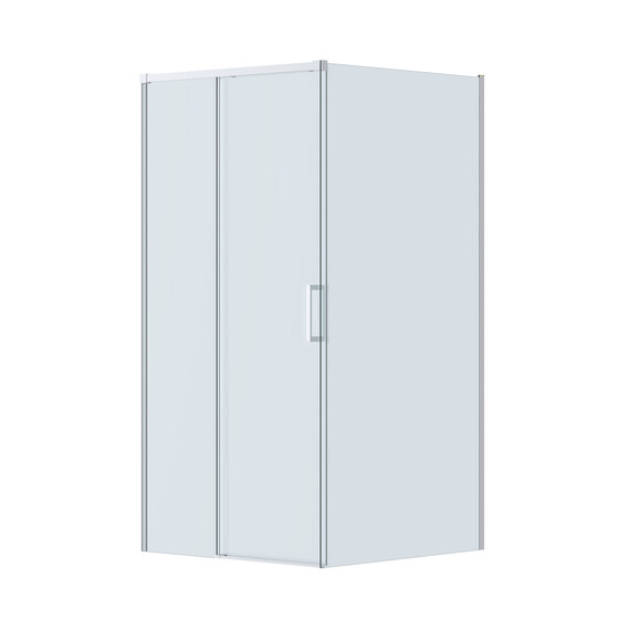 Душевое ограждение Cezares 100x100 см PLANE-A-1-100-C-CR, хром/прозрачное фото 4