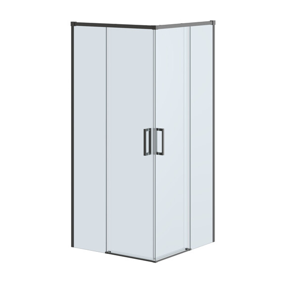 Душевое ограждение Cezares 90x90 см PLANE-A-2-90-C-GM, оружейная сталь/прозрачное фото 4