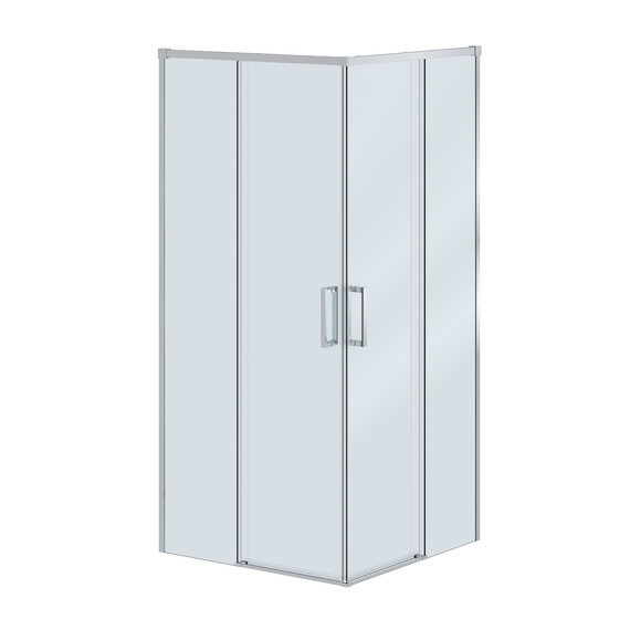 Душевое ограждение Cezares 90x90 см PLANE-A-2-90-C-CR, хром/прозрачное фото 4