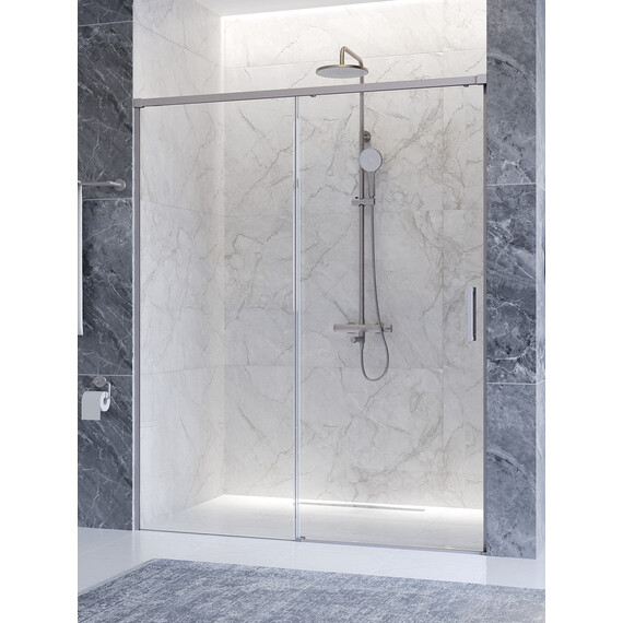 Душевая дверь Cezares 150 см PLANE-BF-1-150-C-IN, сатин/прозрачное фото 3