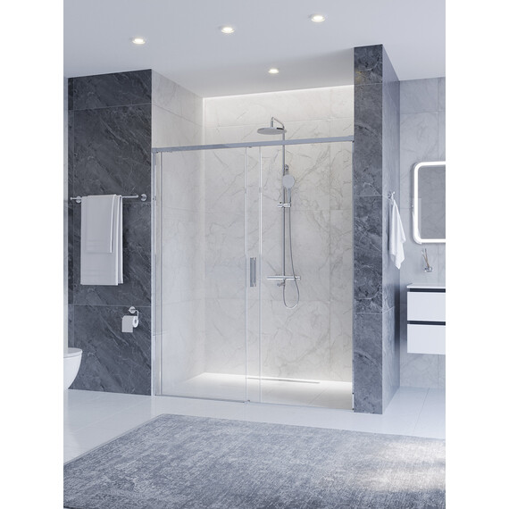 Душевая дверь Cezares 150 см PLANE-BF-1-150-C-CR, хром/прозрачное фото 2