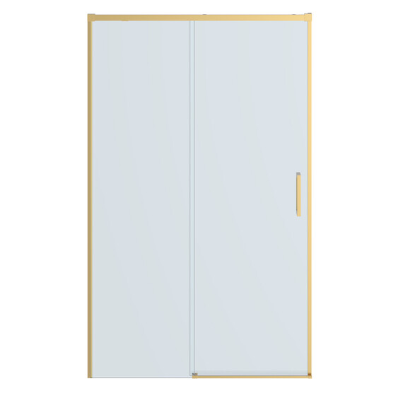 Душевая дверь Cezares 110 см PLANE-BF-1-110-C-BORO, брашированное золото/прозрачное фото 4