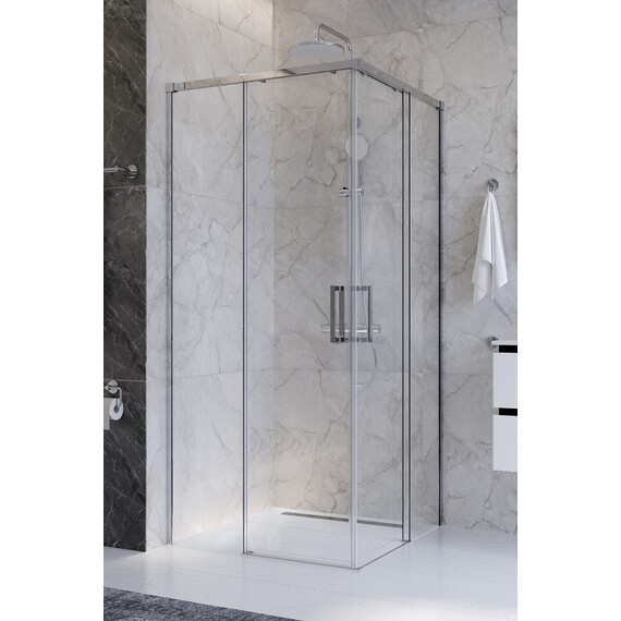 Душевое ограждение Cezares 90x90 см PLANE-A-2-90-C-CR, хром/прозрачное фото 3
