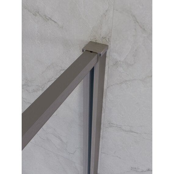 Душевое ограждение Cezares 90x90 см PLANE-P-1-90-C-IN (стекло 8 мм) сатин/прозрачное фото 6