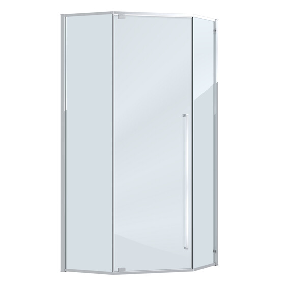 Душевое ограждение Cezares 100x100 см PLANE-P-1-100-C-CR (стекло 8 мм) хром/прозрачное фото 5