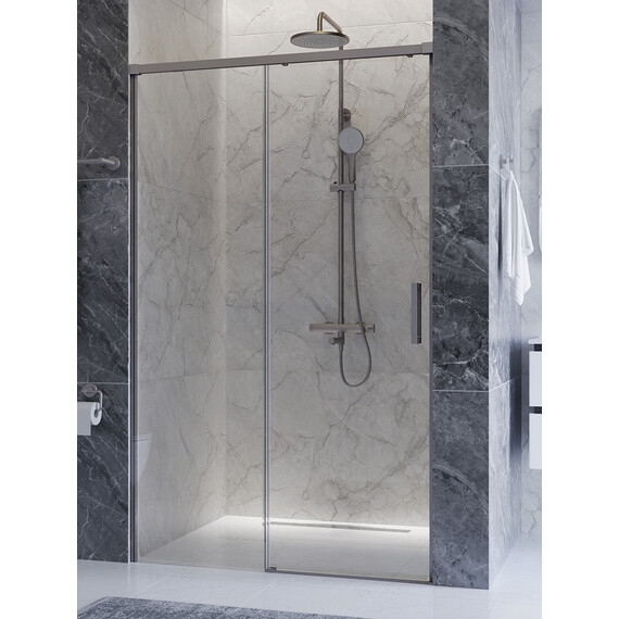 Душевая дверь Cezares 110 см PLANE-BF-1-110-C-IN, сатин/прозрачное фото 3