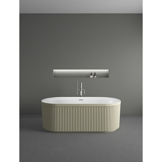 Ванна отдельностоящая Vincea 170x80 см VBT-709-1700MG, матовый бежевый/белый фото 4