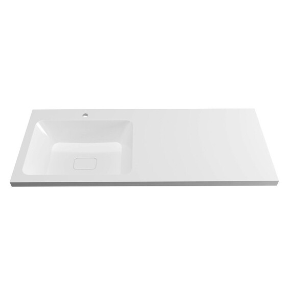 Тумба напольная с раковиной Grossman Вилар 120 см L (раковина Камилла-120) белый глянец фото 3