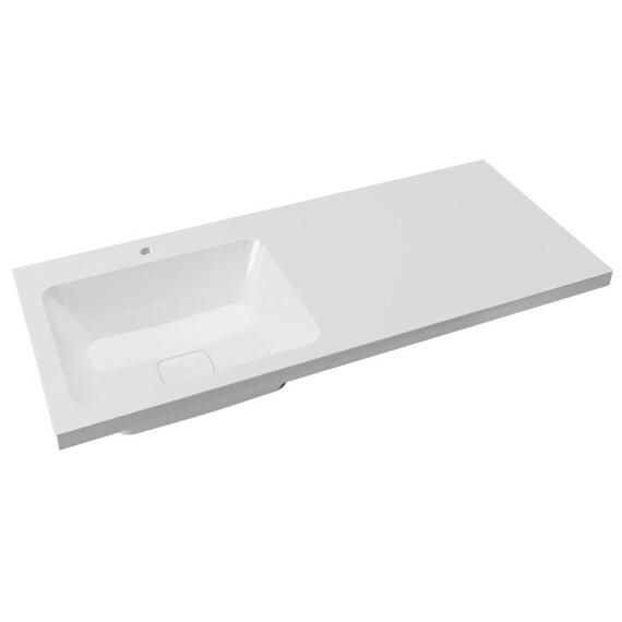 Тумба напольная с раковиной Grossman Вилар 120 см L (раковина Камилла-120) белый глянец фото 6