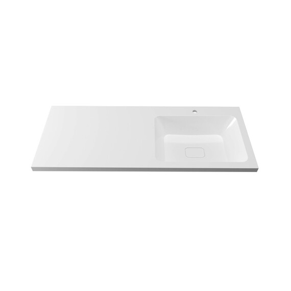 Тумба напольная с раковиной Grossman Вилар 110 см R (раковина Камилла-110) белый глянец фото 3