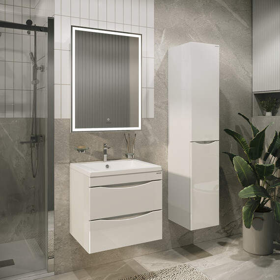 Пенал подвесной Grossman Виста 30 см 303069 R, белый глянцевый фото 4