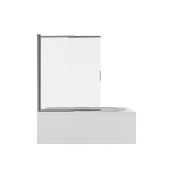 Шторка для ванны Aquatek 100 см AQ.BSS.100.1GM, оружейная сталь/прозрачное фото 2