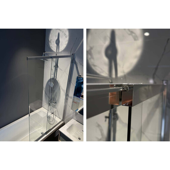 Шторка для ванны Aquatek 100 см AQ.BSS.100.1CH, хром/прозрачное фото 6