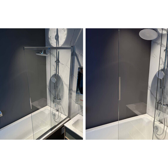 Шторка для ванны Aquatek 100 см AQ.BSS.100.1CH, хром/прозрачное фото 7