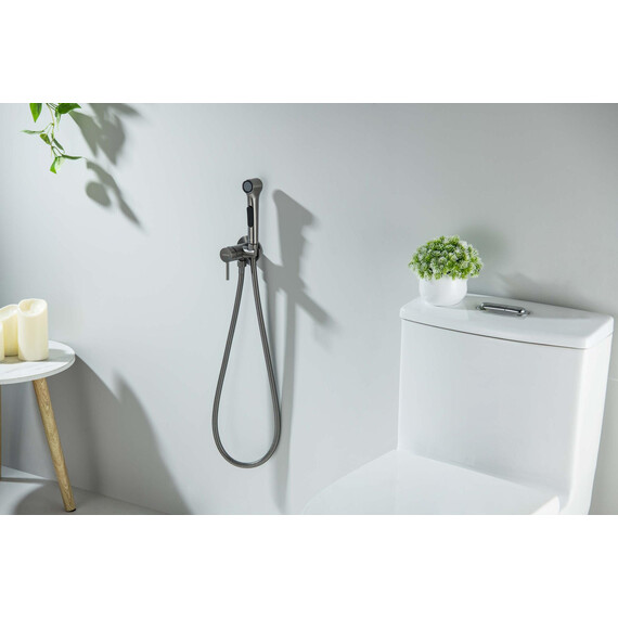 Набор для гигиенического душа Aquatek Европа AQ1020BGM (со скрытой частью) оружейная сталь фото 4