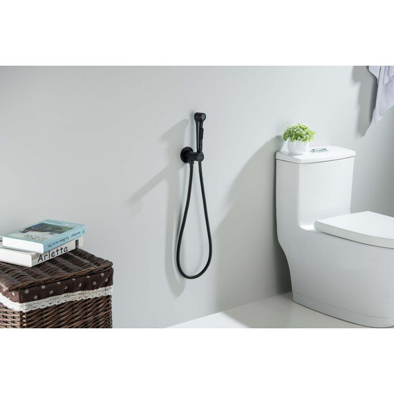 Набор для гигиенического душа Aquatek Европа AQ1020MB (со скрытой частью) чёрный матовый фото 4