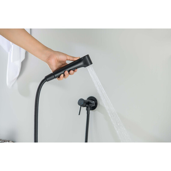 Набор для гигиенического душа Aquatek Европа AQ1020MB (со скрытой частью) чёрный матовый фото 7