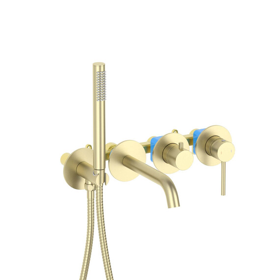 Смеситель для ванны Aquatek Европа AQ1344BG (со скрытой частью) золото шлифованное фото 2