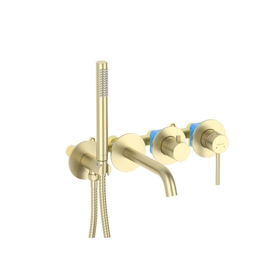 Смеситель для ванны Aquatek Европа AQ1344BG (со скрытой частью) золото шлифованное фото 3