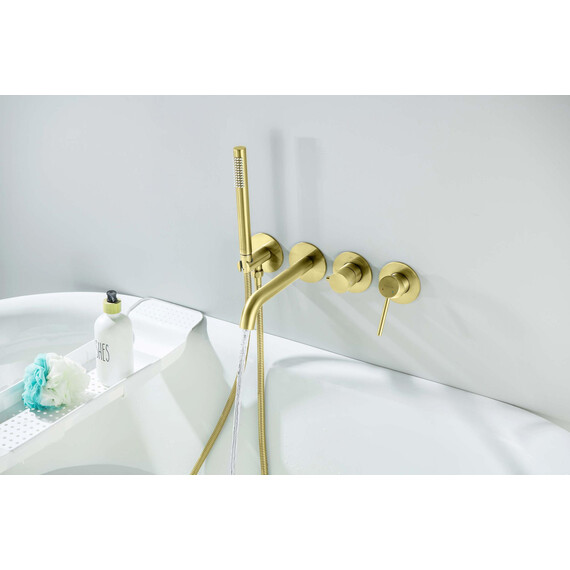 Смеситель для ванны Aquatek Европа AQ1344BG (со скрытой частью) золото шлифованное фото 5
