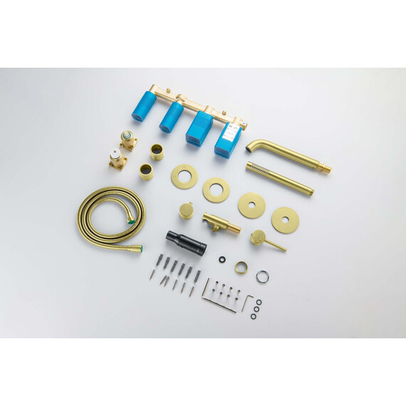 Смеситель для ванны Aquatek Европа AQ1344BG (со скрытой частью) золото шлифованное фото 8