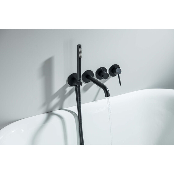 Смеситель для ванны Aquatek Европа AQ1344MB (со скрытой частью) чёрный матовый фото 4