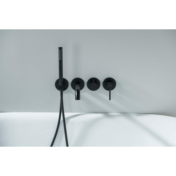 Смеситель для ванны Aquatek Европа AQ1344MB (со скрытой частью) чёрный матовый фото 6