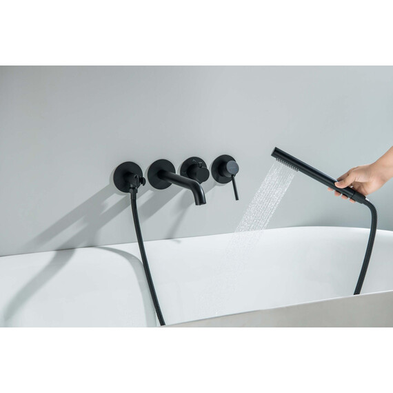 Смеситель для ванны Aquatek Европа AQ1344MB (со скрытой частью) чёрный матовый фото 7