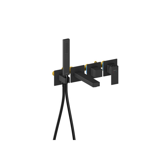 Смеситель для ванны Aquatek Либра AQ1644MB (со скрытой частью) чёрный матовый фото 2