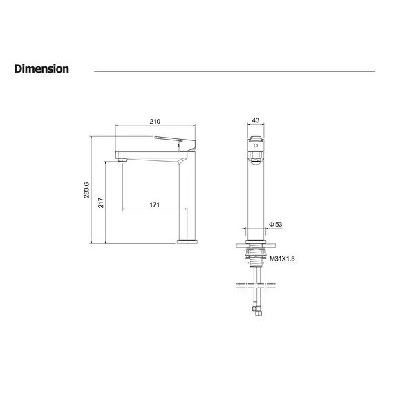 Смеситель для раковины высокий Aquatek Лугано AQ1704BGM, оружейная сталь фото 12