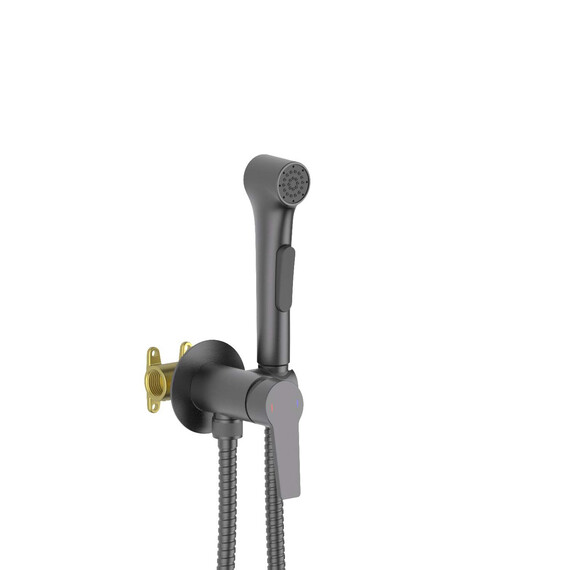 Набор для гигиенического душа Aquatek Лугано AQ1719BGM (со скрытой частью) оружейная сталь фото 7