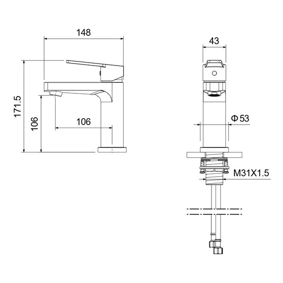 Набор смесителей 3 в 1 для ванны с коротким изливом Aquatek Лугано AQ1730CR фото 10