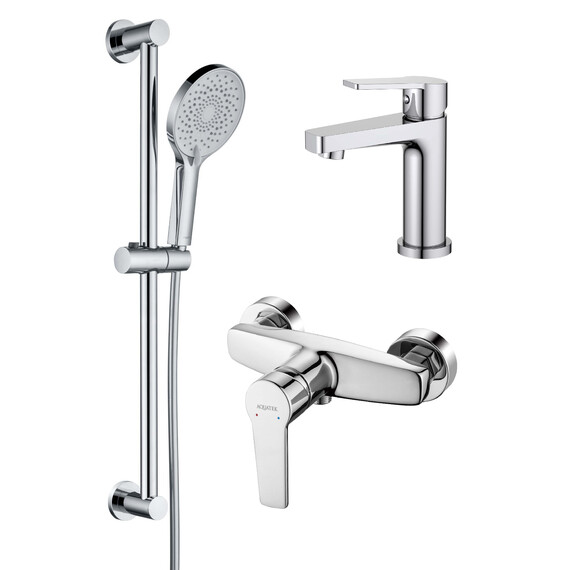 Набор смесителей 3 в 1 для душа Aquatek Лугано AQ1731CR фото 