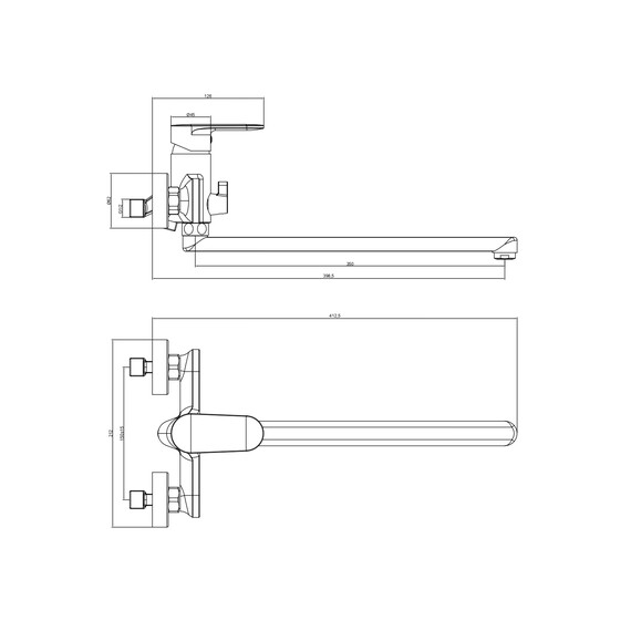 Смеситель для ванны Aquatek Ника AQ1833CR фото 7