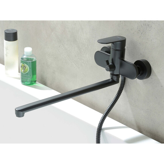 Смеситель для ванны Aquatek Ника AQ1833MB, чёрный матовый фото 3